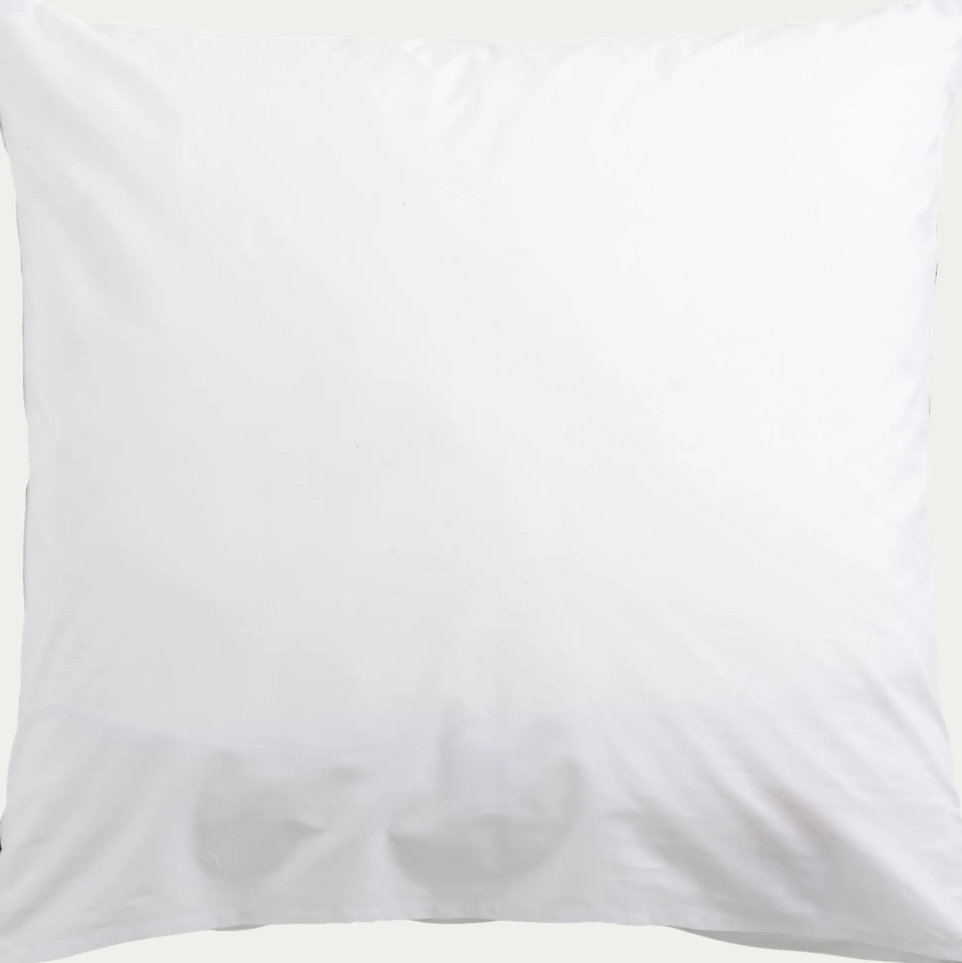 Lot de 2 taies d'oreiller en percale de coton 65x65cm - blanc
