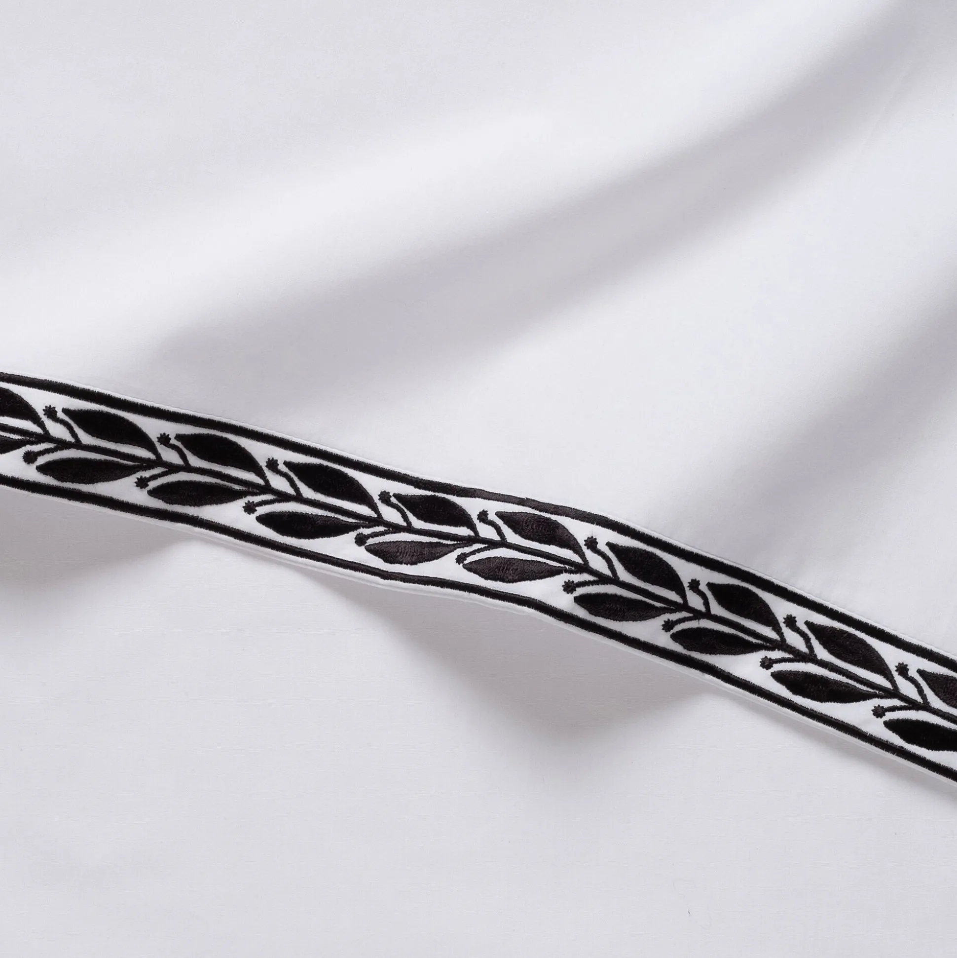 Lot de 2 taies d'oreiller en percale de coton 65x65cm - blanc