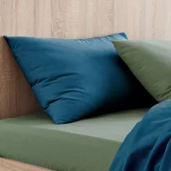 Lot de 2 taies d'oreiller en coton - bleu figuerolles 50x70cm