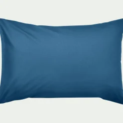 Lot de 2 taies d'oreiller en coton - bleu figuerolles 50x70cm