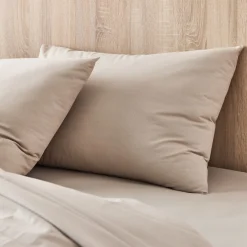 Lot de 2 taies d'oreiller en coton - beige alpilles 50x70cm