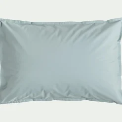 Lot de 2 taies d'oreiller en percale de coton - bleu calaluna 50x70cm