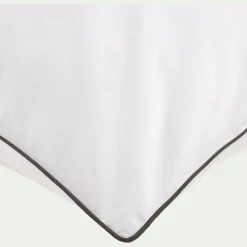 Lot de 2 taies d'oreiller en percale de coton 65x65cm - blanc
