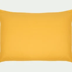 Lot de 2 taies d'oreiller en coton - jaune genet 50x70cm