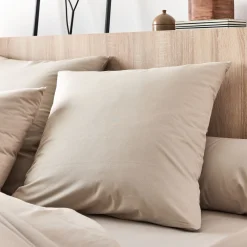 Lot de 2 taies d'oreiller en coton - beige alpilles 65x65cm