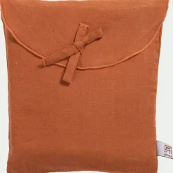 Lot de 2 taies d'oreiller en lin lavé - marron rustrel 50x70cm
