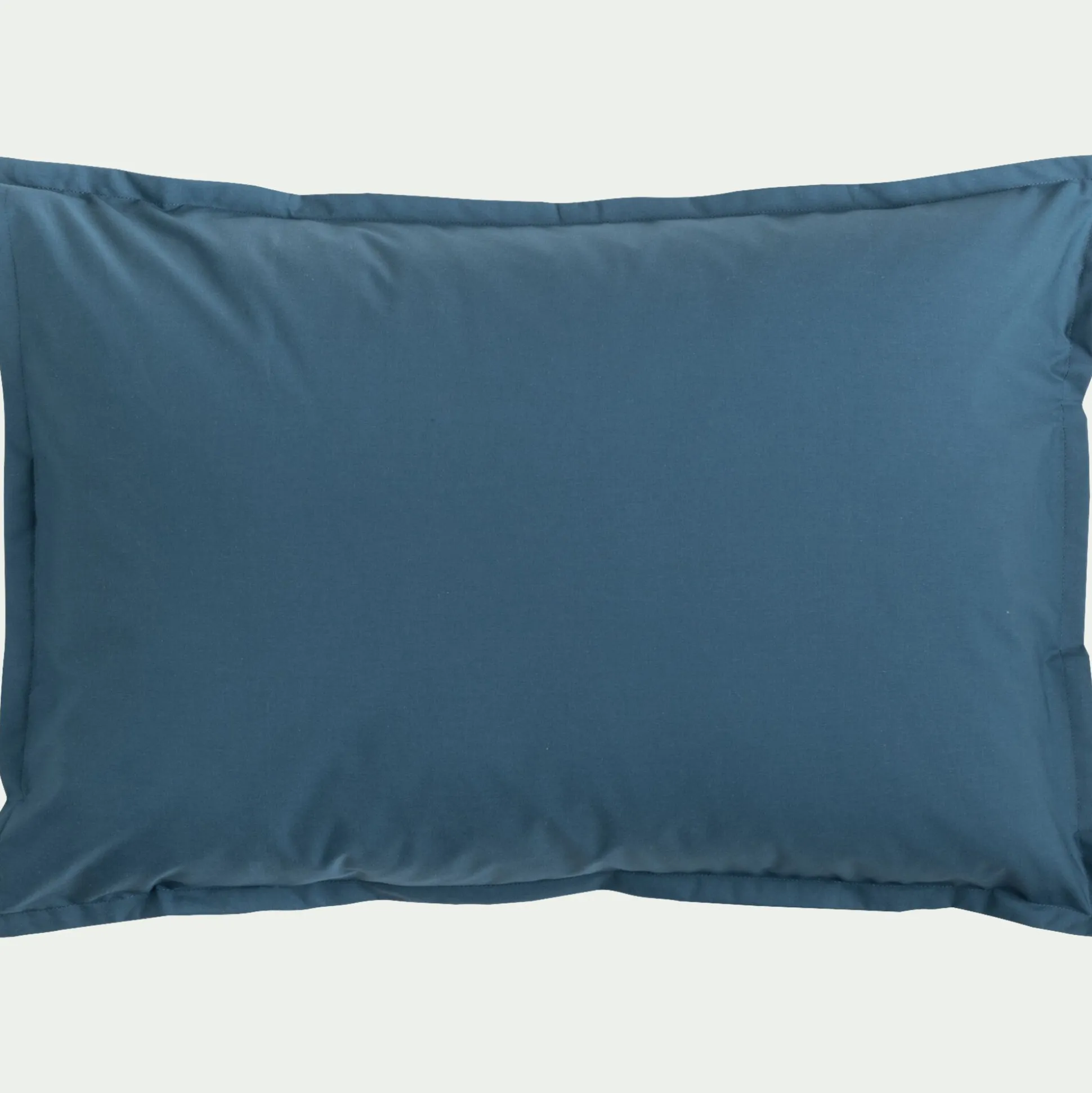 Lot de 2 taies d'oreiller en percale de coton - bleu figuerolles 50x70cm