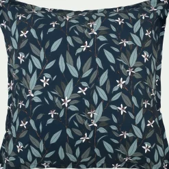 Lot de 2 taies d'oreiller fleurs d'oranger en percale de coton 63x63cm - bleu