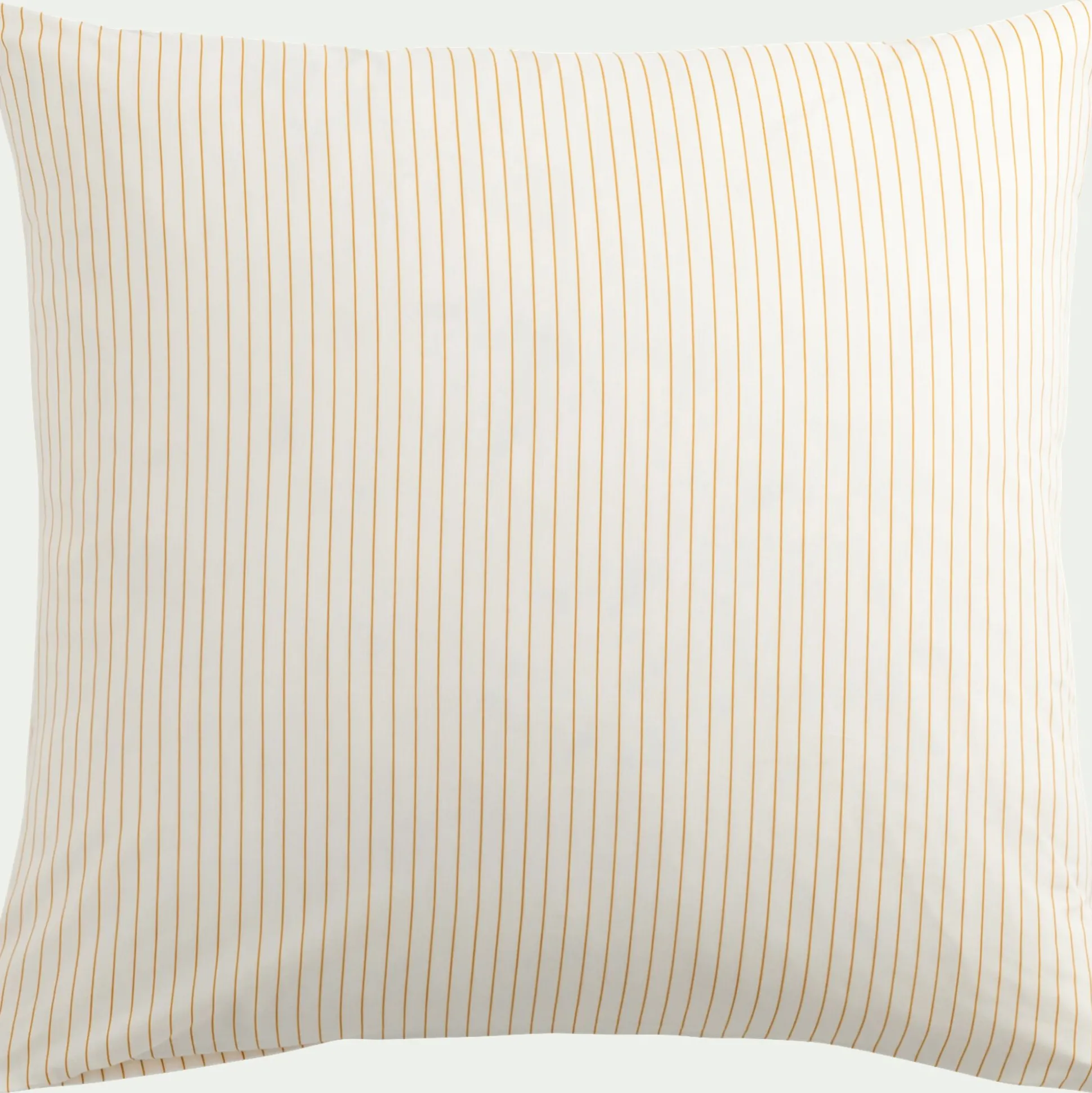 Lot de 2 taies d'oreiller rayées en coton 63x63cm - jaune argan