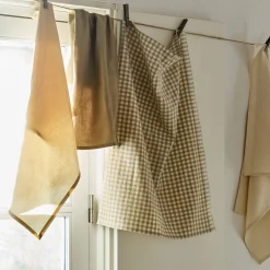 Lot de 3 torchons dépareillés en coton 50x70cm - beige