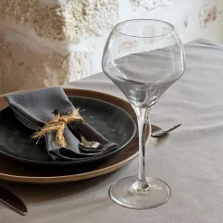 Lot de 6 verres à pied en cristallin 37cl - transparent