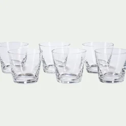Lot de 6 verrines coniques en verre D6cm - transparent