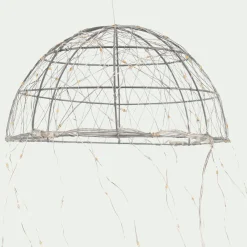 Lustre méduse en fer H100xD27cm - jaune