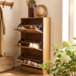 Meuble à chaussures en bois - bois clair