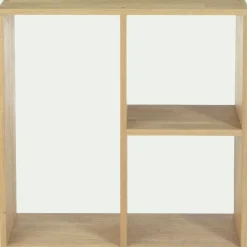 Meuble bas à 3 cases en chêne - bois clair