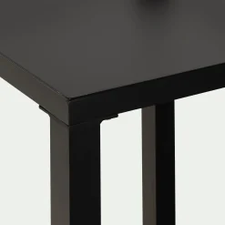 Meuble d'angle de cuisine extérieure en métal - noir