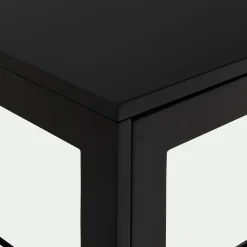 Meuble tv 4 portes en bois et verre - noir L180xl42xH51cm