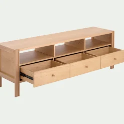 Meuble TV en chêne L160cm - bois clair