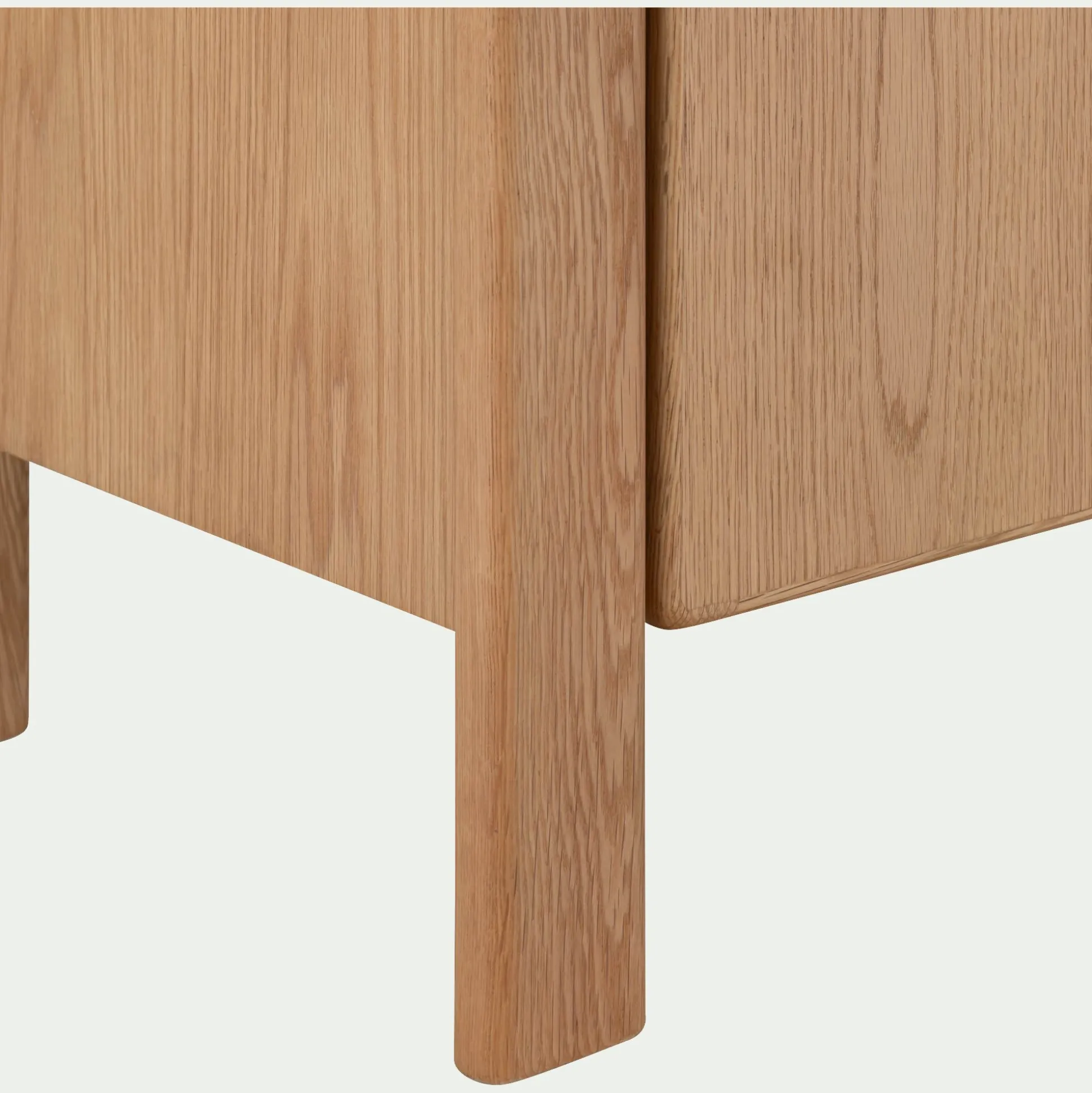 Meuble TV en chêne massif 2 portes - bois clair