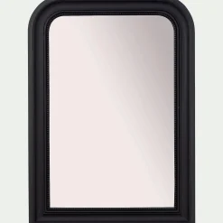 Miroir à moulures en bois - noir H115cm