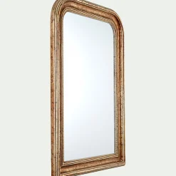 Miroir à moulures en bois H115cm - doré