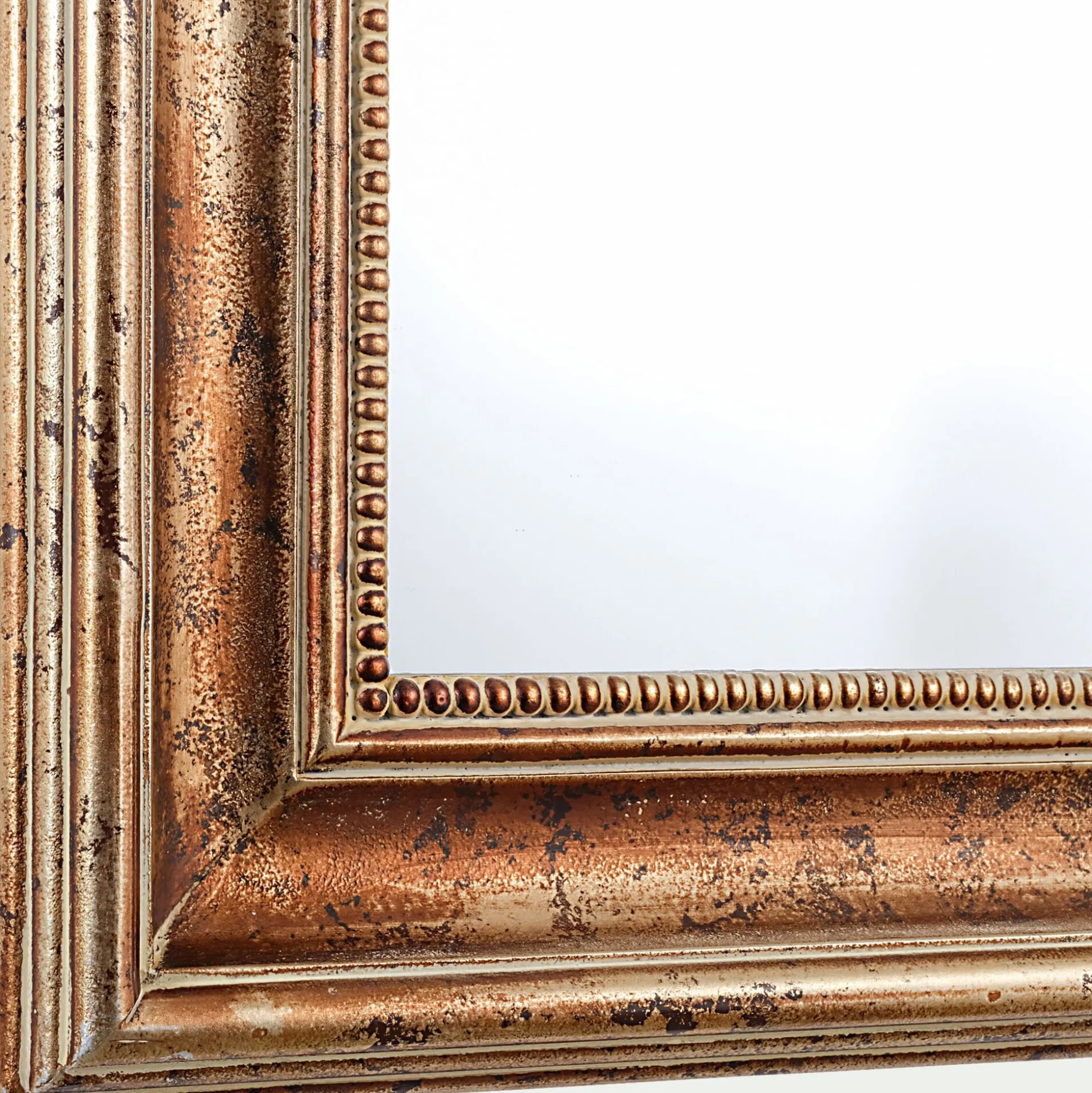 Miroir à moulures en bois H115cm - doré