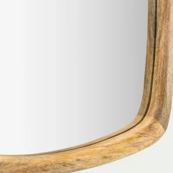 Miroir carré en bois de manguier 50x50cm - naturel