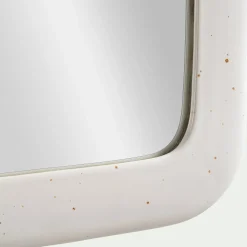 Miroir carré en grès 41,5x51cm - blanc