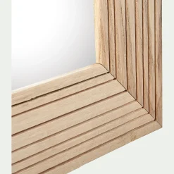 Miroir en bois de chêne strié 90x150cm - naturel