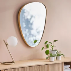 Miroir en bois H75xl60cm - doré