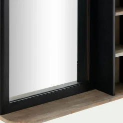 Miroir rectangulaire de salle de bain en acacia massif - L120cm