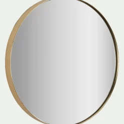 Miroir rond en panneaux de fibres D50,5cm - doré