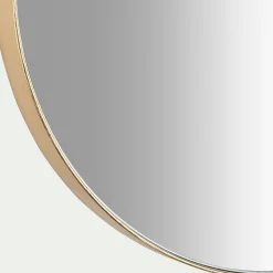 Miroir rond en panneaux de fibres D50,5cm - doré