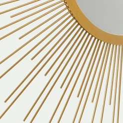 Miroir soleil en métal - doré D64,5cm