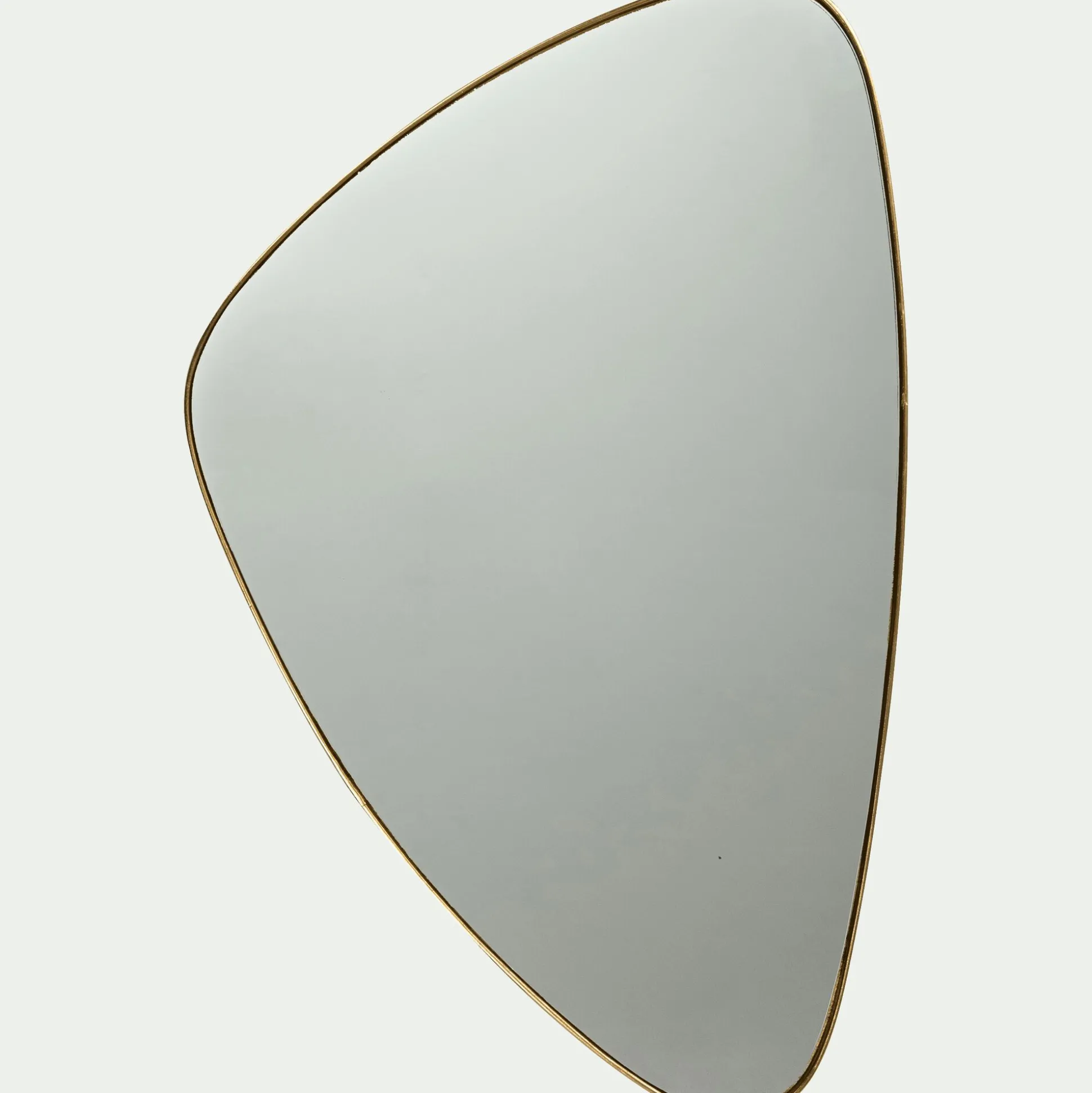 Miroir triangulaire - doré 42x62,5cm
