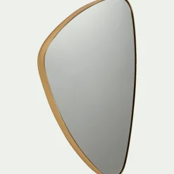 Miroir triangulaire - doré 42x62,5cm