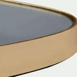 Miroir triangulaire - doré 54x35cm