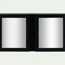 Miroirs rectangulaires double de salle de bain en bois de cèdre - L110cm