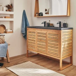 Mitigeur de lavabo en laiton - noir H14,6cm