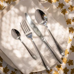 Ménagère 16 pièces en inox - argenté métallisé