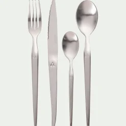 Ménagère 16 pièces en inox - gris métallisé