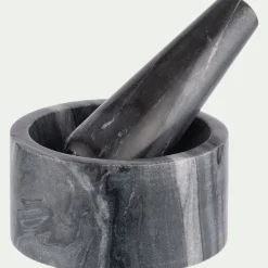 Mortier et pilon en marbre - gris