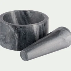 Mortier et pilon en marbre - gris