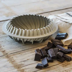 Moule à gâteau en spirale en silicone platinium D19,5cm - gris