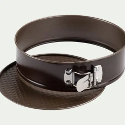 Moule à manqué rond démontable en acier D24cm - marron