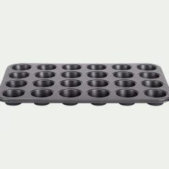Moule 24 mini muffins en acier - gris anthracite