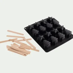 Moule sucette chocolat de Noël en silicone - noir