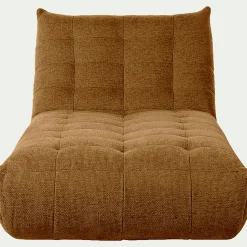 Méridienne en tissu chenille - jaune argan