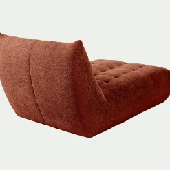 Méridienne en tissu chenille - brun rustrel