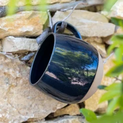 Mug avec anse en grès 47cl - bleu